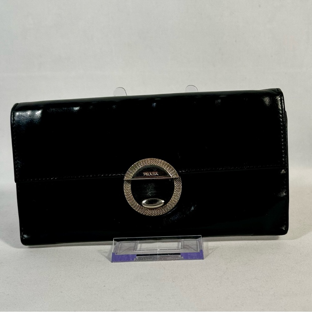 PRADA black patent leather buttery soft Great used condition